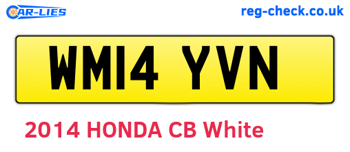 WM14YVN are the vehicle registration plates.