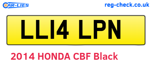 LL14LPN are the vehicle registration plates.