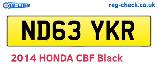 ND63YKR are the vehicle registration plates.
