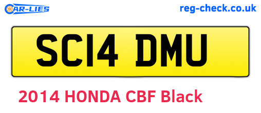 SC14DMU are the vehicle registration plates.