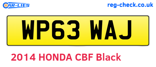 WP63WAJ are the vehicle registration plates.