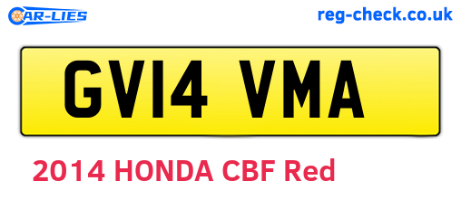 GV14VMA are the vehicle registration plates.