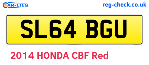SL64BGU are the vehicle registration plates.