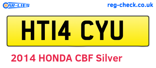 HT14CYU are the vehicle registration plates.