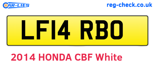 LF14RBO are the vehicle registration plates.