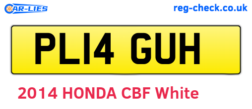 PL14GUH are the vehicle registration plates.