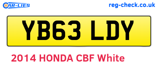 YB63LDY are the vehicle registration plates.
