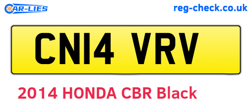 CN14VRV are the vehicle registration plates.