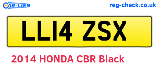 LL14ZSX are the vehicle registration plates.