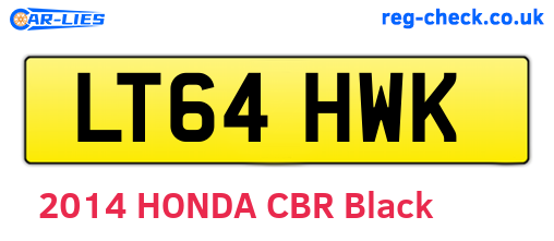 LT64HWK are the vehicle registration plates.