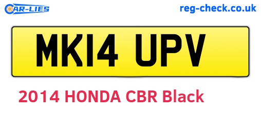 MK14UPV are the vehicle registration plates.