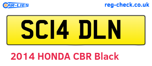 SC14DLN are the vehicle registration plates.