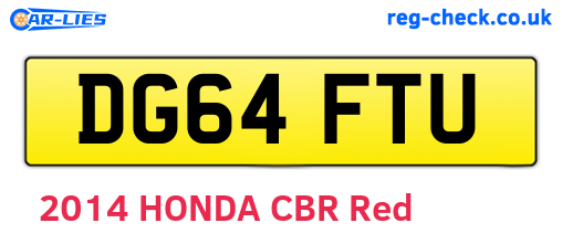 DG64FTU are the vehicle registration plates.