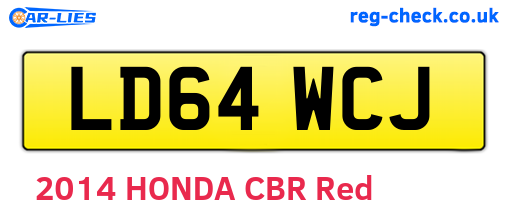 LD64WCJ are the vehicle registration plates.