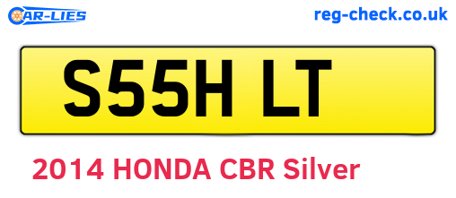 S55HLT are the vehicle registration plates.