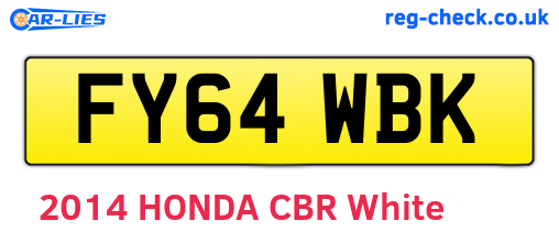FY64WBK are the vehicle registration plates.