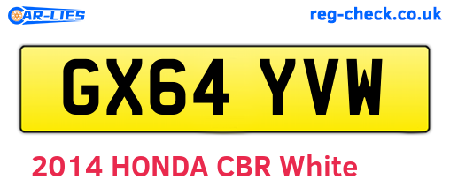 GX64YVW are the vehicle registration plates.
