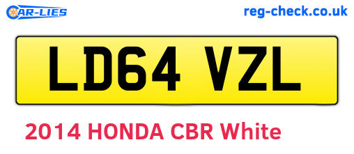 LD64VZL are the vehicle registration plates.