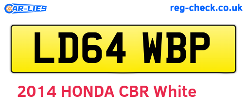 LD64WBP are the vehicle registration plates.