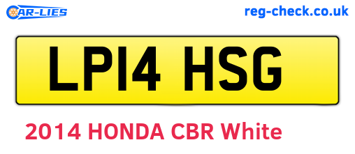 LP14HSG are the vehicle registration plates.