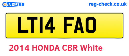 LT14FAO are the vehicle registration plates.