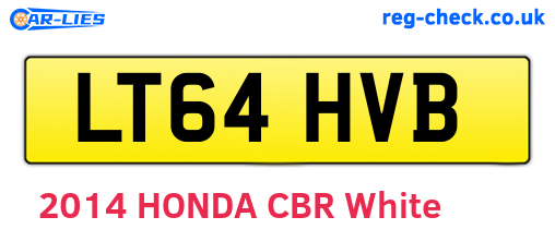 LT64HVB are the vehicle registration plates.