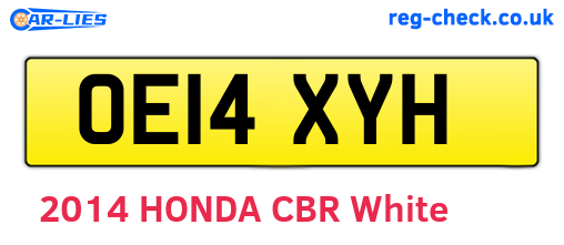 OE14XYH are the vehicle registration plates.
