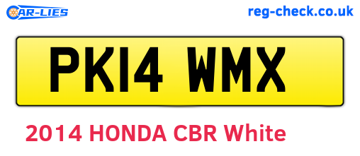 PK14WMX are the vehicle registration plates.
