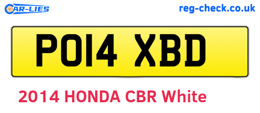 PO14XBD are the vehicle registration plates.