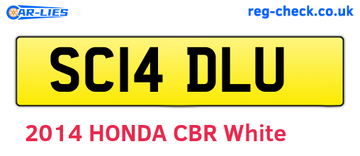 SC14DLU are the vehicle registration plates.