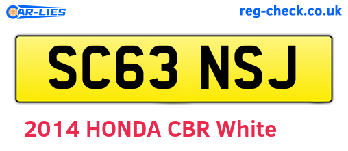 SC63NSJ are the vehicle registration plates.