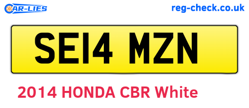 SE14MZN are the vehicle registration plates.