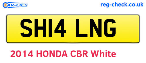 SH14LNG are the vehicle registration plates.