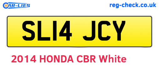 SL14JCY are the vehicle registration plates.