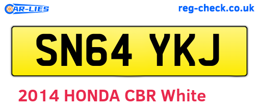 SN64YKJ are the vehicle registration plates.