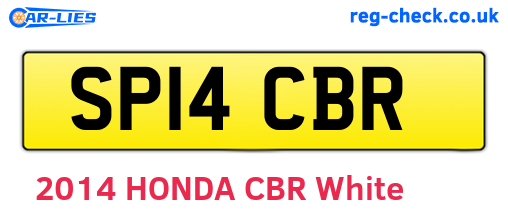 SP14CBR are the vehicle registration plates.