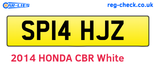 SP14HJZ are the vehicle registration plates.