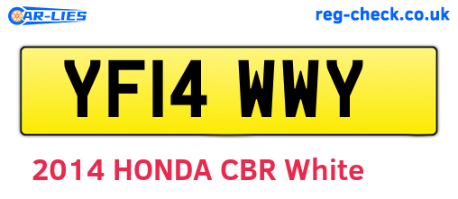YF14WWY are the vehicle registration plates.