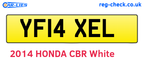 YF14XEL are the vehicle registration plates.