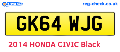 GK64WJG are the vehicle registration plates.