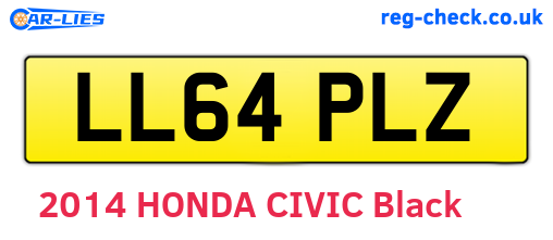 LL64PLZ are the vehicle registration plates.