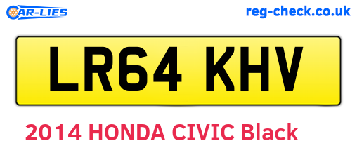 LR64KHV are the vehicle registration plates.