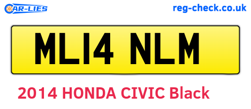 ML14NLM are the vehicle registration plates.