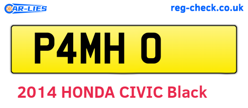 P4MHO are the vehicle registration plates.