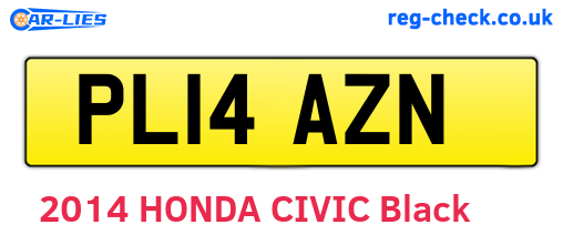 PL14AZN are the vehicle registration plates.