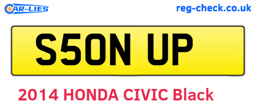 S50NUP are the vehicle registration plates.