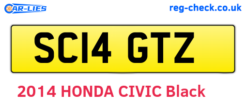 SC14GTZ are the vehicle registration plates.