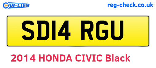 SD14RGU are the vehicle registration plates.