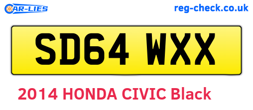 SD64WXX are the vehicle registration plates.
