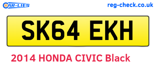 SK64EKH are the vehicle registration plates.
